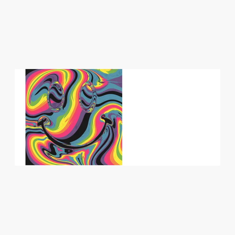 Vibrant Psychedelic Swirls: A Surreal Abstract Digital Artwork Coffee Mug