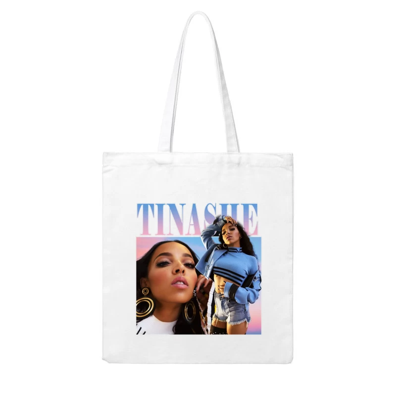 Stylish R&B Album Cover Featuring Modern Fashion and Glamour Portrait Cotton Tote Bag