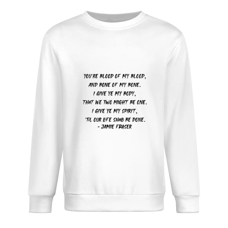 Citation Romantique d'Outlander Homme Sweat-shirt à enfiler