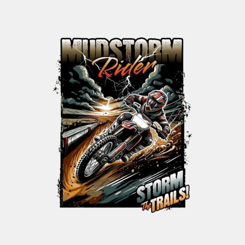 Mudstorm Rider: Extreme Off-Road Motorcycle Racing Through the Storm Male Tank Top