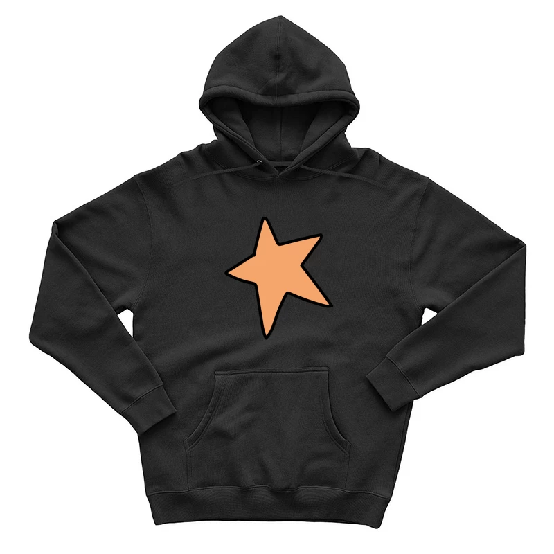 Étoile orange dessinée Homme Sweat à capuche