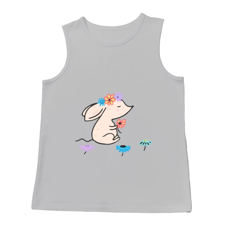 Souris mignonne avec des fleurs Homme Débardeur