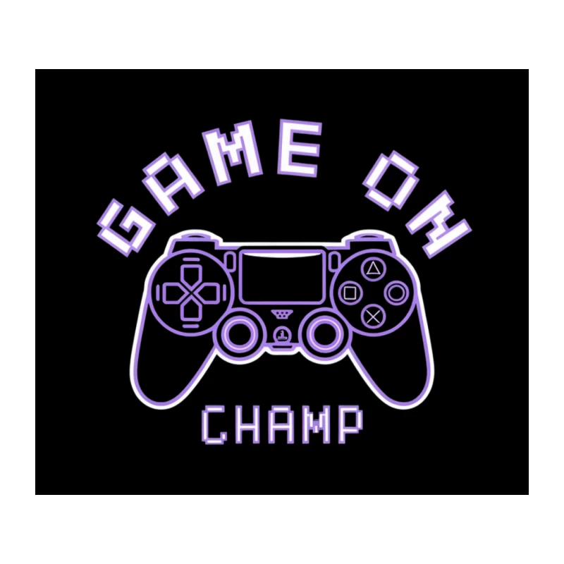 Purple Minimalist PlayStation Controller Gaming Champion Design Tapestry