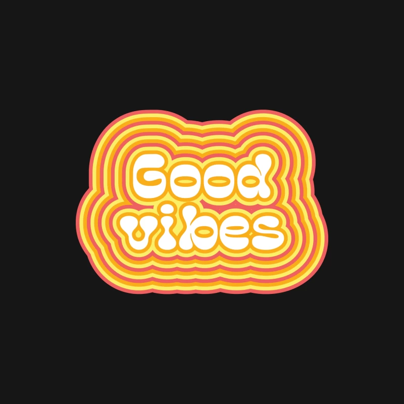 Retro Good Vibes Design Herren Langarm T-Shirt