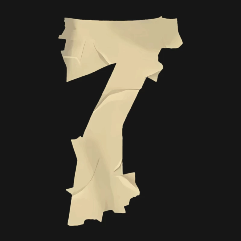 Papierkunst Nummer 7 Herren Langarm T-Shirt