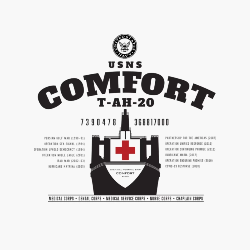 USNS Comfort Cotton Tote Bag