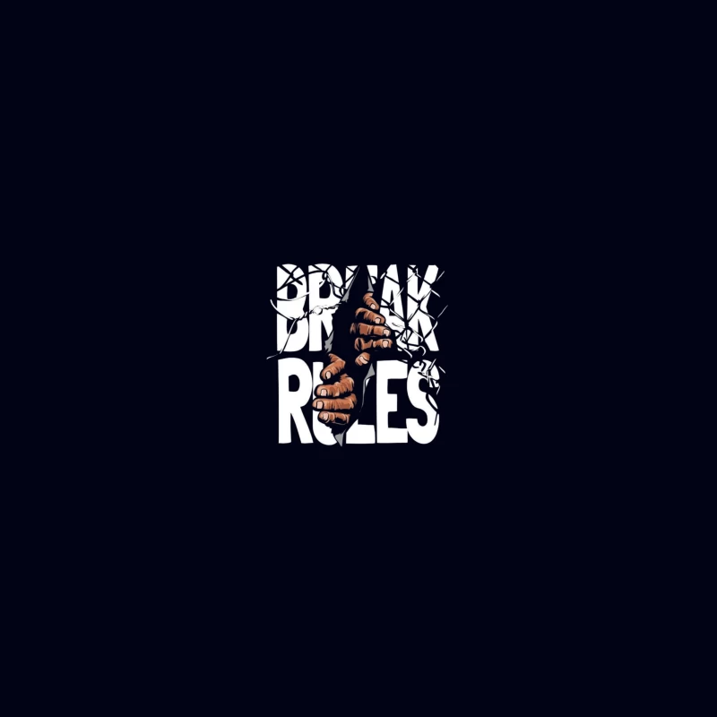 Break Rules Graphic Design Desk Mat