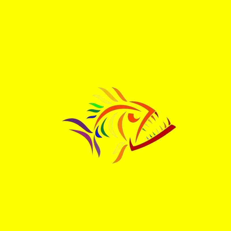 Colorful Artistic Fish Illustration Pin