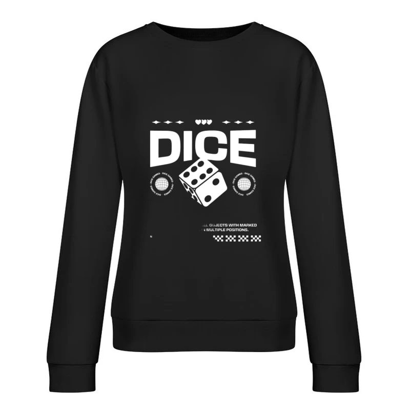 Retro Würfel Design Damen Pullover Sweatshirt