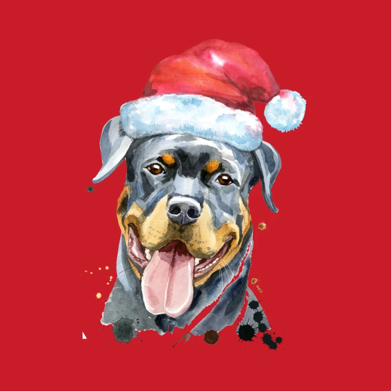 Chien avec bonnet de Noël Femme Sweat à capuche