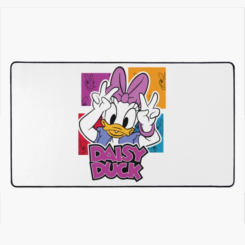 Retro Cartoon Duck – Playful & Nostalgic Design Desk Mat