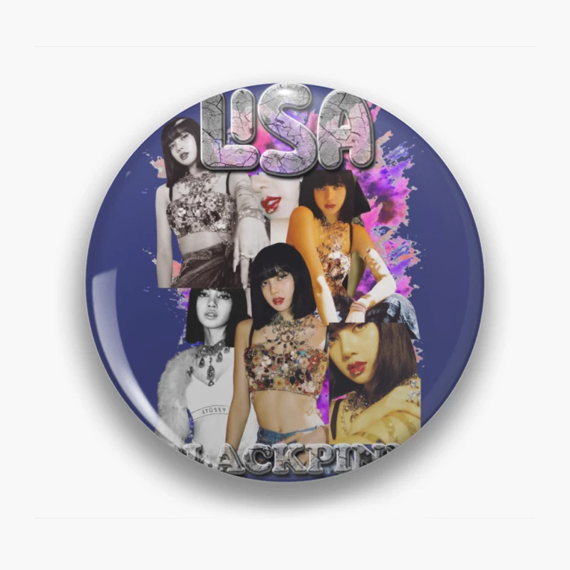 Lisa from BLACKPINK Collage Pin