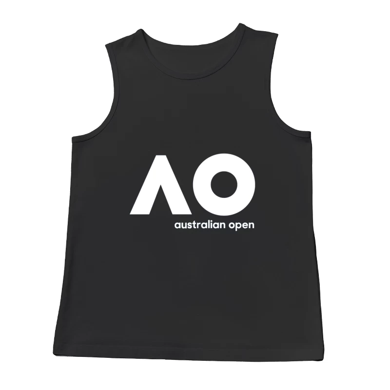 Australian Open Tennis Tournament White Minimalist Logo Male Tank Top