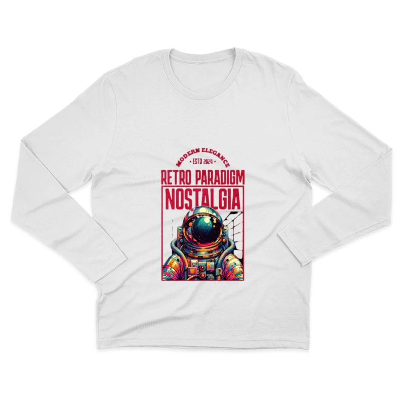 Astronaute Paradigme Rétro Homme Manches Longues T-Shirt