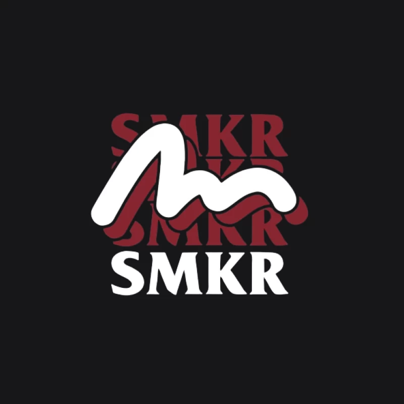 Logo SMKR avec lettre stylisée Femme Sweat à capuche