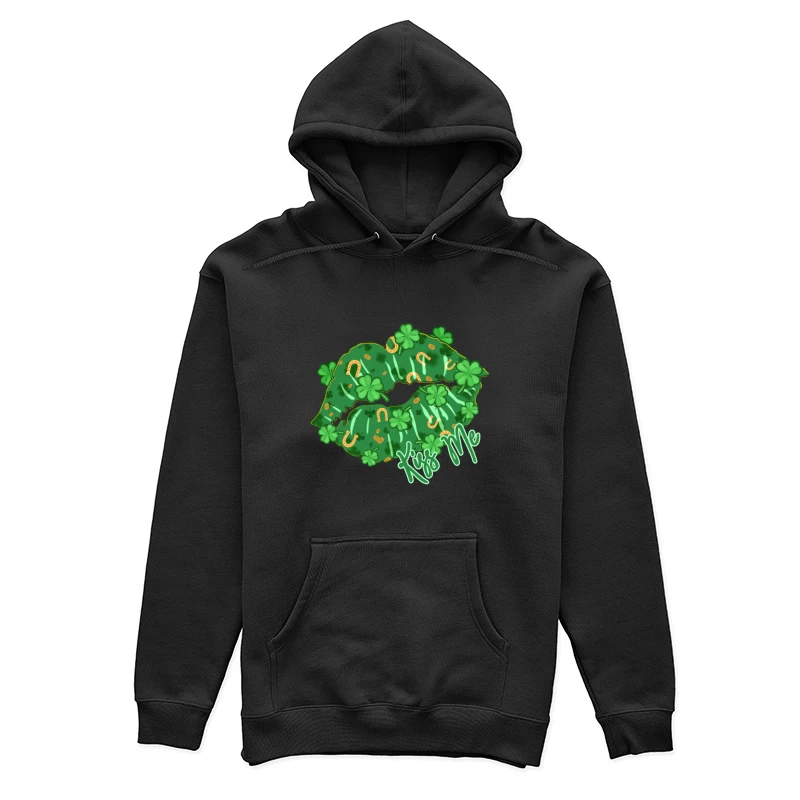 Kuss mich Design mit Kleeblättern und Hufeisen Damen Pullover Hoodie