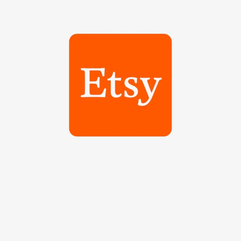 Etsy Official Logo - Orange Square E-commerce Marketplace Icon Female Long Sleeve T-Shirt