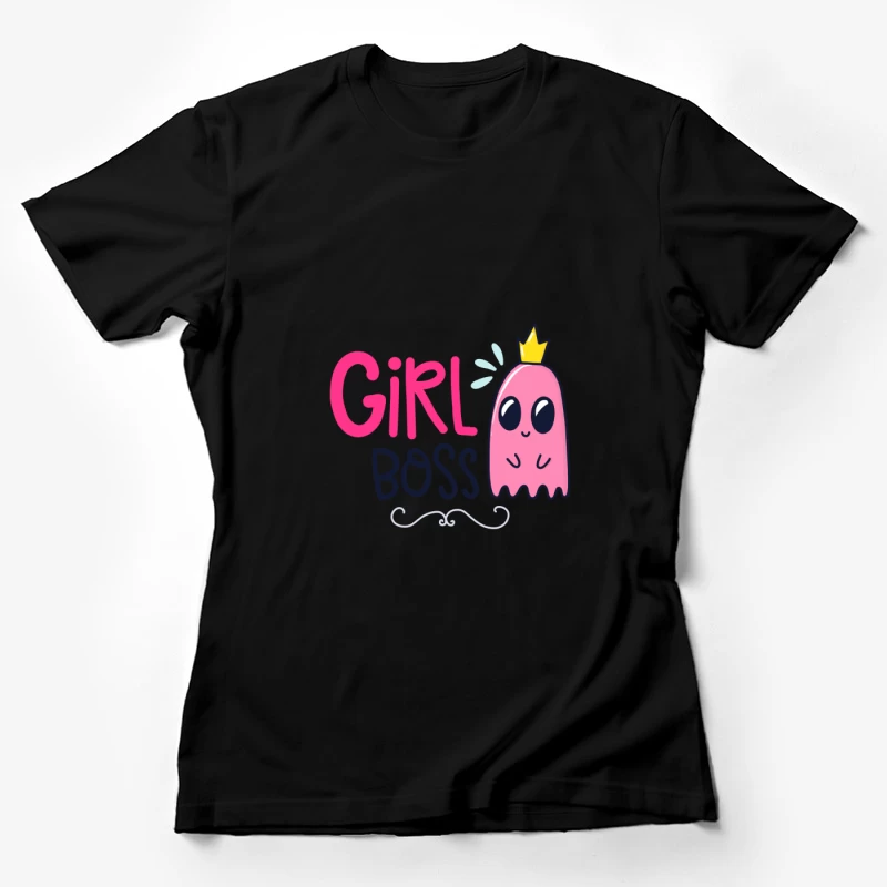 Design de Couronne et Fantôme 'Girl Boss' Femme T-Shirt