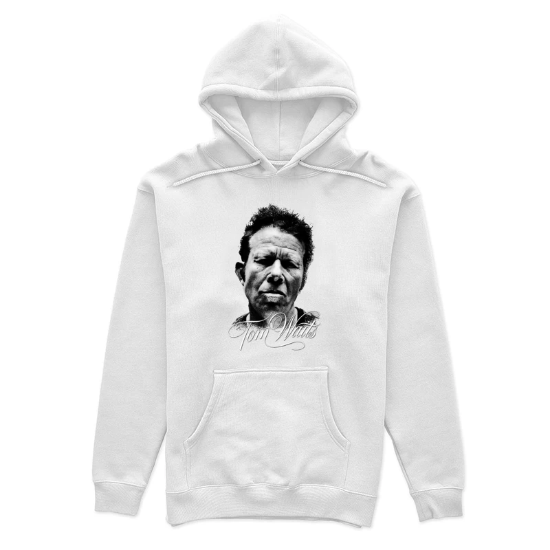 Dramatic Black and White Portrait with Intense Expression Female Pullover Hoodie