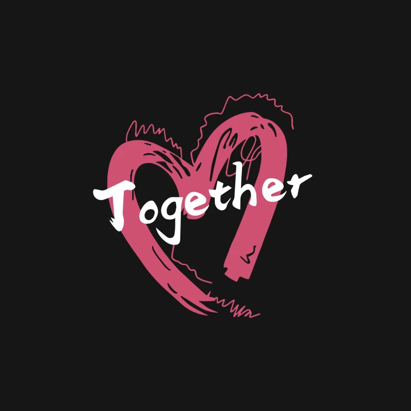 Gemeinsam in Herz und Schrift Herren Langarm T-Shirt