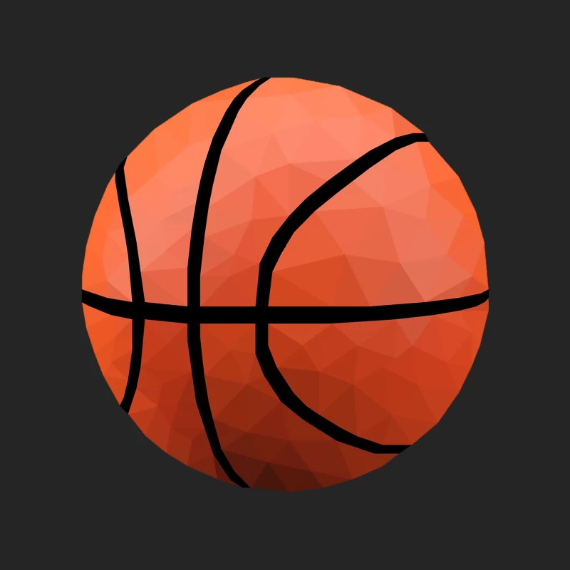Polygonaler Basketball Clipart Damen Pullover Sweatshirt