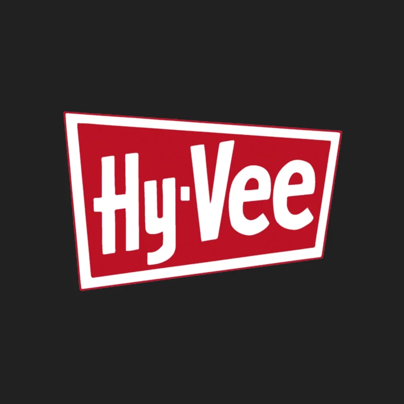 Hy-Vee Supermarket Chain Logo in Red and White Bucket Hat