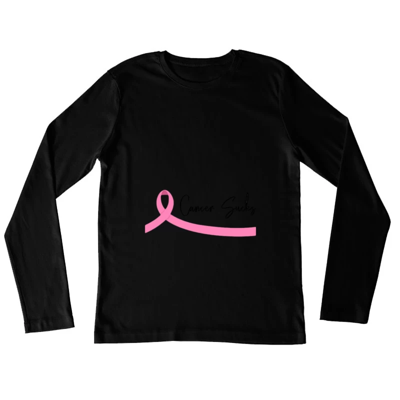 Ruban rose contre le cancer Femme Manches Longues T-Shirt