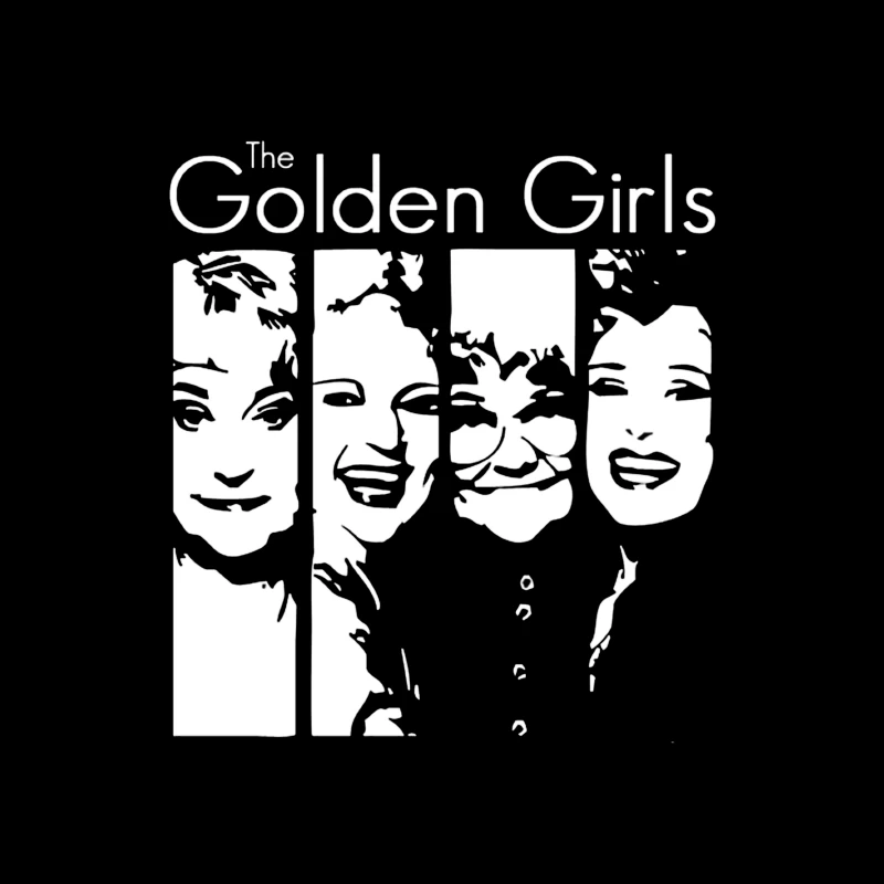 Minimalist Line Art of The Golden Girls TV Show Throw Pillow