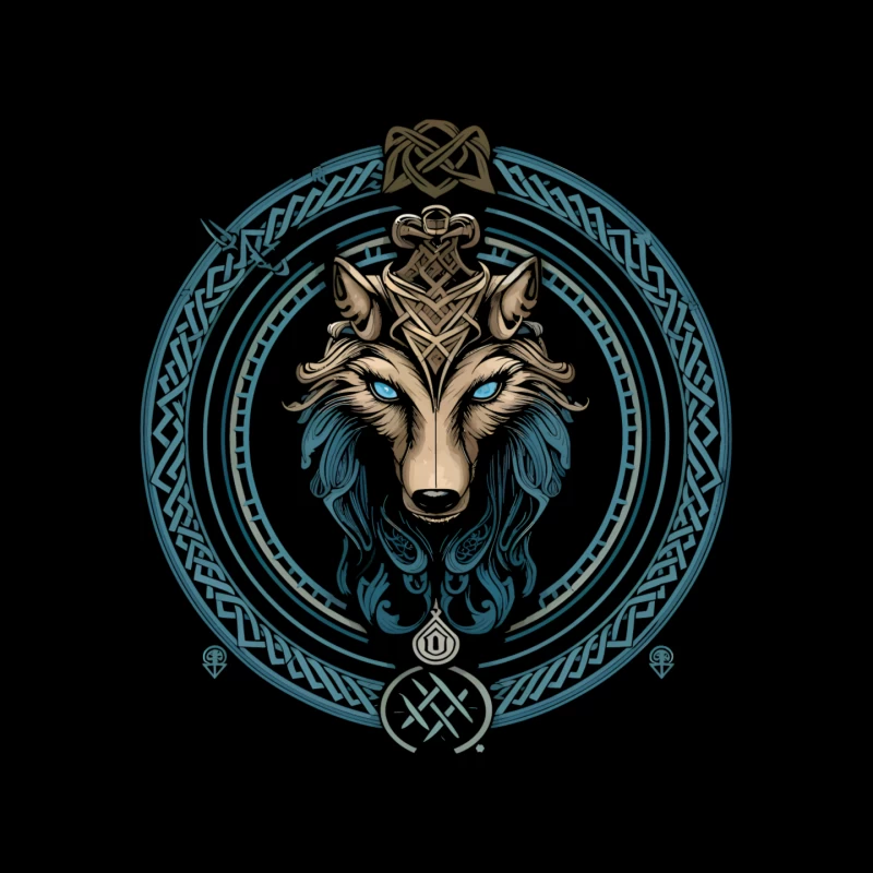 Mystic Celtic Wolf Mouse Pad