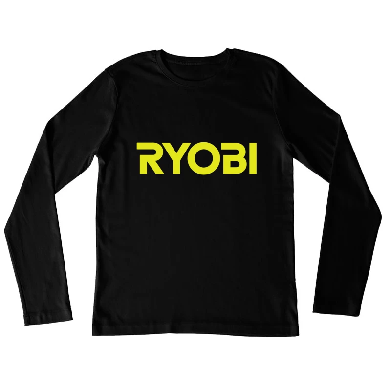 Ryobi Power Tools Brand Logo in Neon Yellow Female Long Sleeve T-Shirt