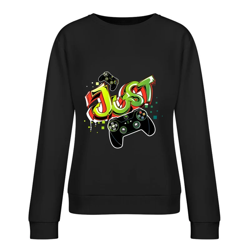 Buntes Gaming-Controller-Design Damen Pullover Sweatshirt