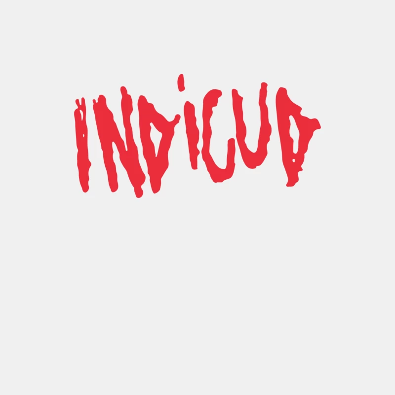 Red Indie Grunge Text Logo Male Tank Top