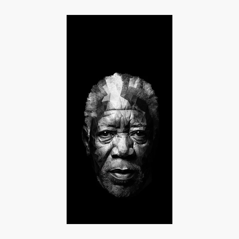 Artistic Black and White Portrait of Elderly Man with Intense Gaze iPhone Case