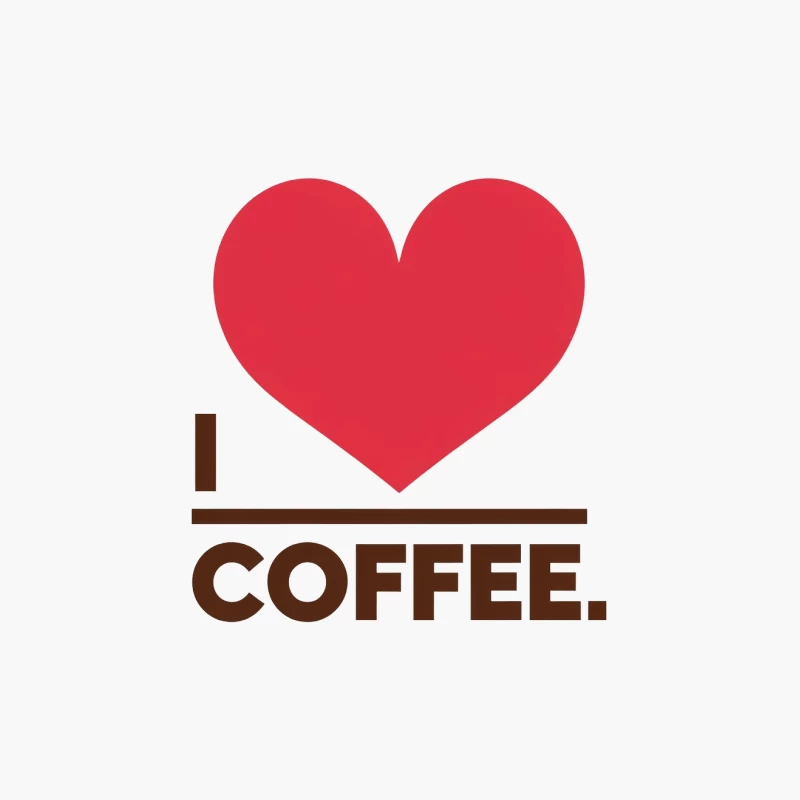 Minimalist Love for Coffee Graphic Design Cotton Tote Bag