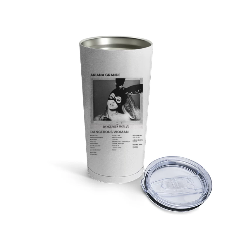 Ariana Grande's "Dangerous Woman" Album Cover and Track List Travel Mug