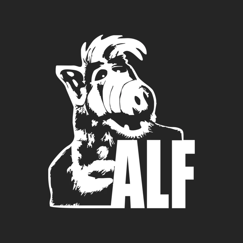 Alf  Fun Shirt Serie Kult Katze Außerirdisches Lustig Retro Klassik Male Pullover Sweatshirt