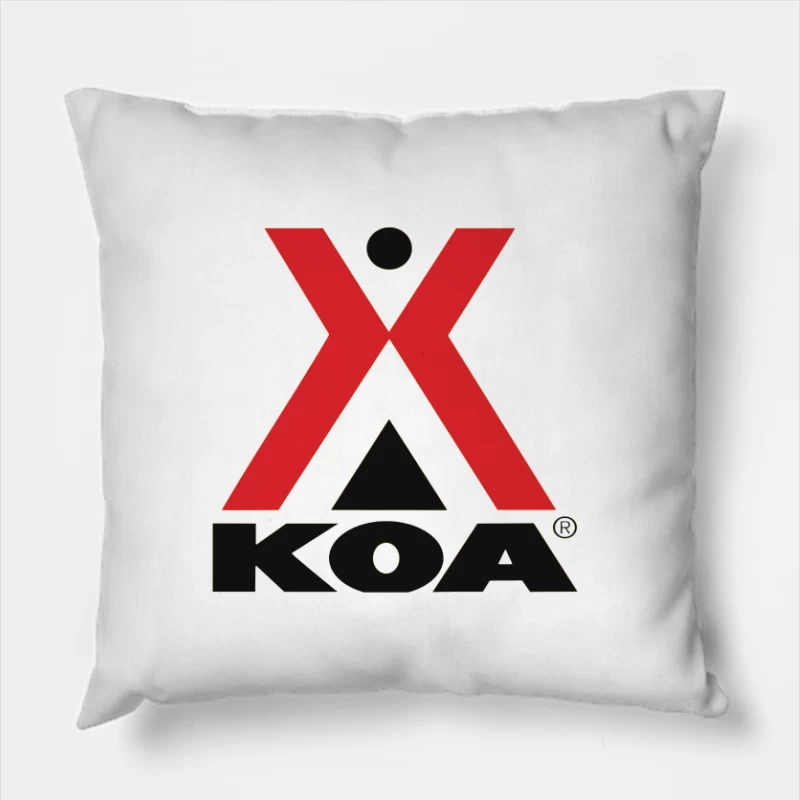 KOA (Kampgrounds of America) Official Logo Design Throw Pillow