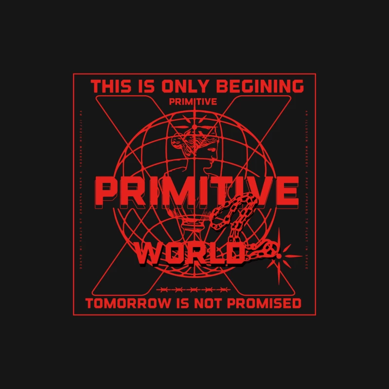 Primitive Welt Design Damen Langarm T-Shirt