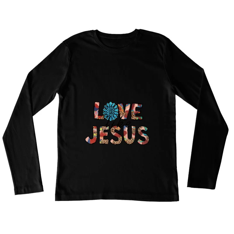Bunter Liebesbrief an Jesus Damen Langarm T-Shirt