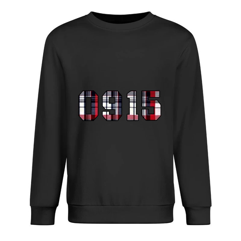 Karomuster-Zahlenkunst Herren Pullover Sweatshirt