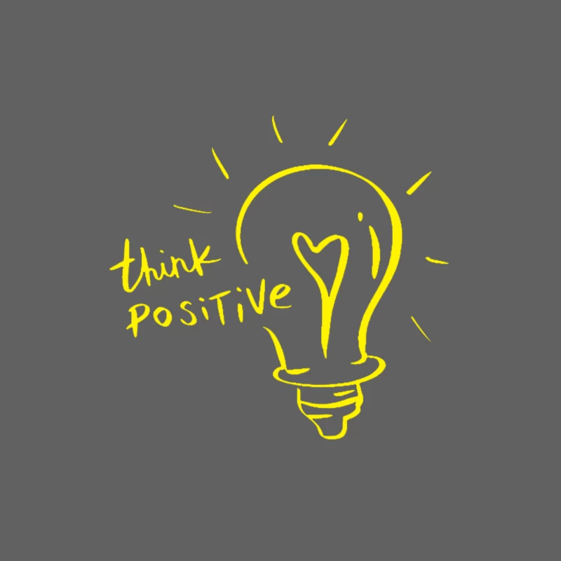 Positive Thinking Light Bulb Illustration Male Tank Top