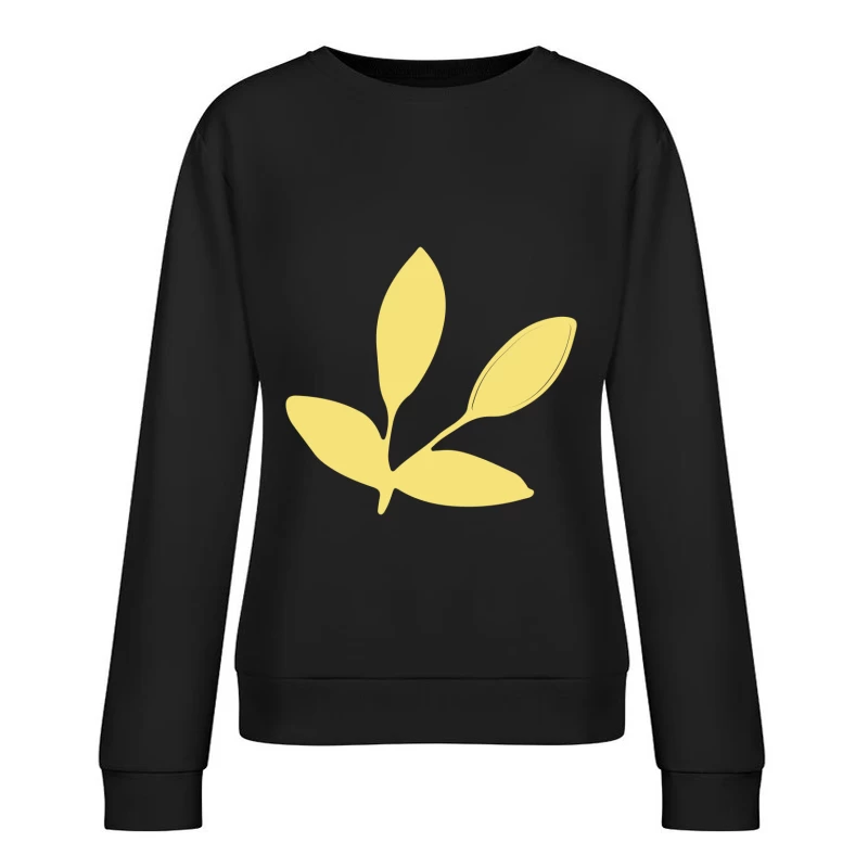 Silhouette de Feuille Minimaliste Femme Sweat-shirt à enfiler