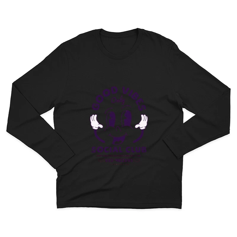 Design Club Bonne Vibe Homme Manches Longues T-Shirt