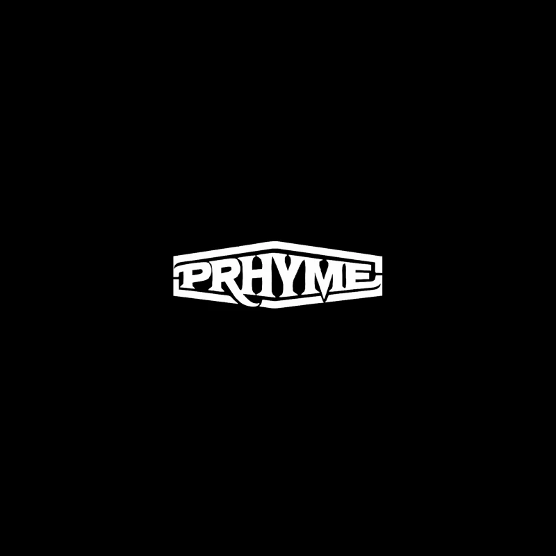 Basic Logo Outline Design with Text "RHYME" iPhone Case