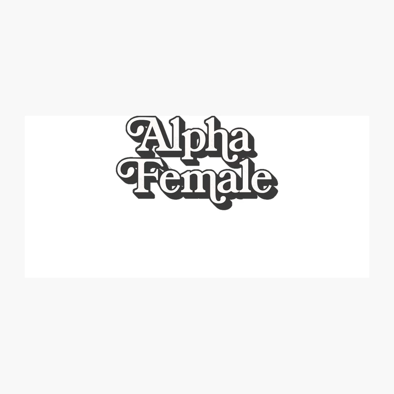 Alpha Female - Original Retro Typographic Design Coffee Mug