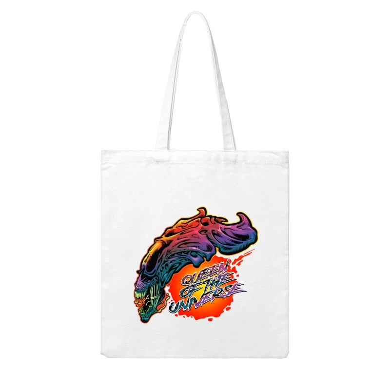 Vibrant Fantasy Creature Illustration Cotton Tote Bag