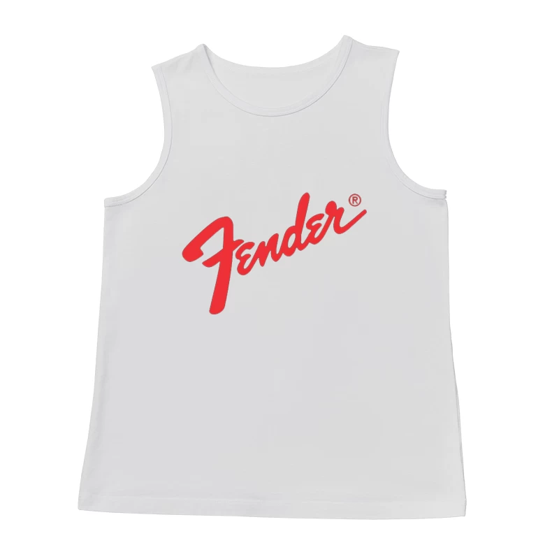 Fender Musical Instruments Corporation Red Logo Male Tank Top