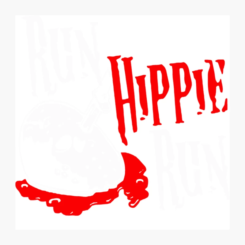 Run Hippie Run Pin