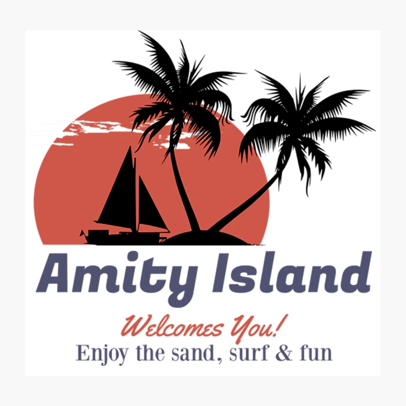 Amity Island Throw Pillow