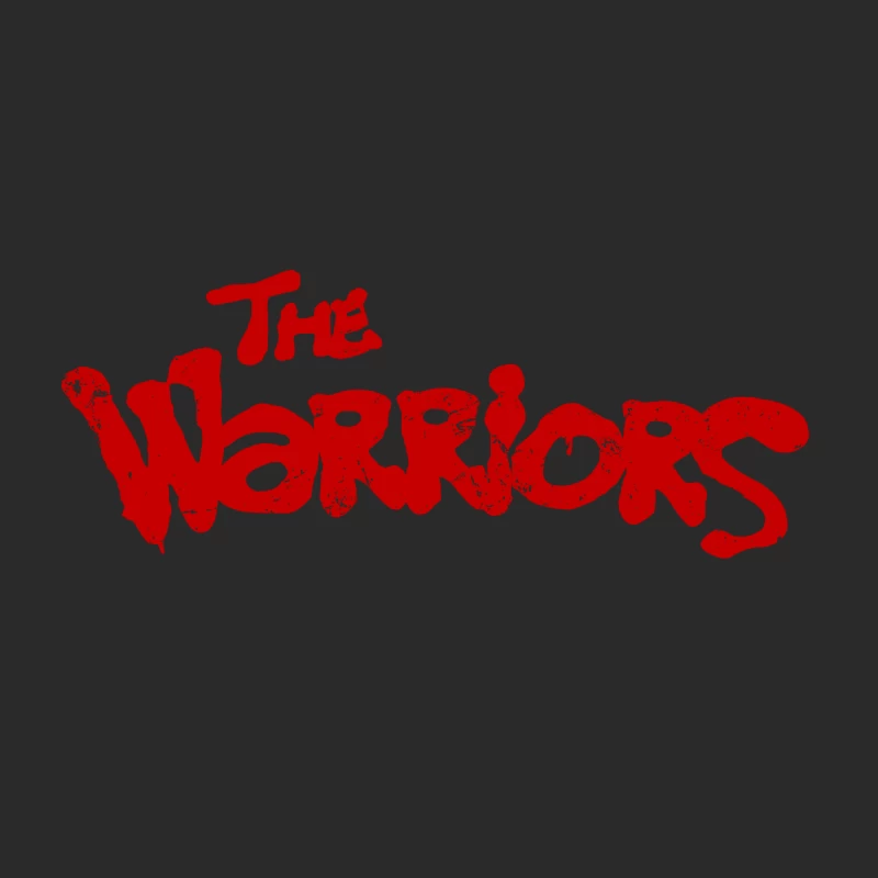 The Warriors Red Retro Movie Title Typography Baseball Cap